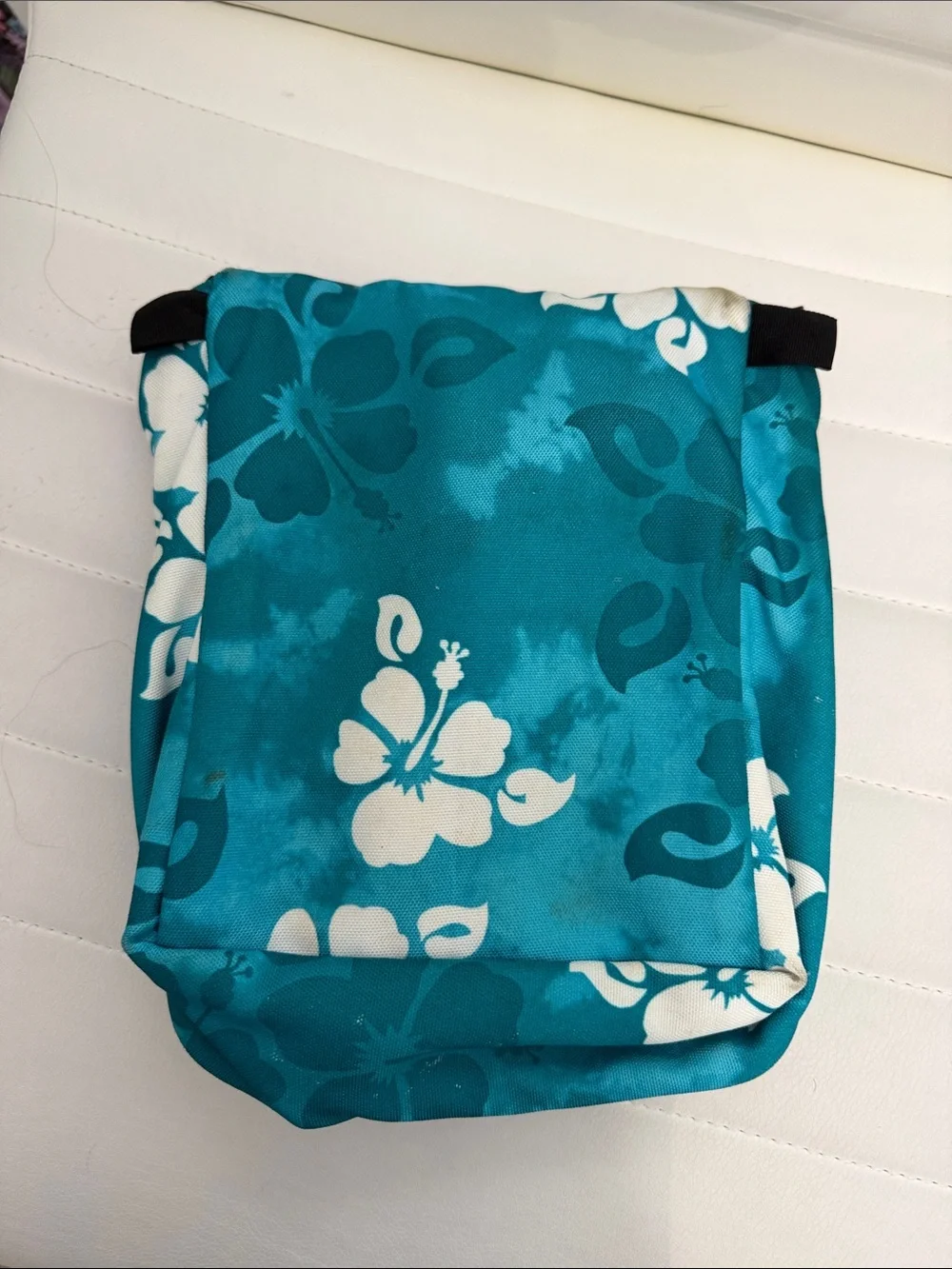 L.L. Bean Teal Floral Hanging Toiletry Bag